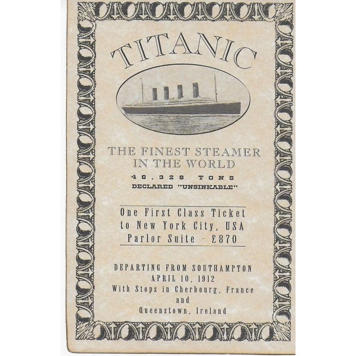 Titanic Ticket