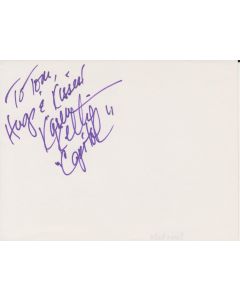 Karen Kelly signed in person album page