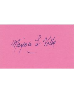 Marjorie Lord Volke signed in person album page