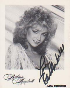 Barbara Mandrell signed in person 3X5 photo