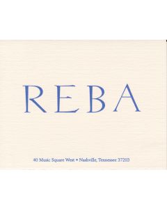 Reba McEntire personally signed greeting card
