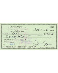 Laraine Newman signed cancelled check