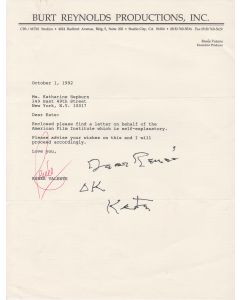 Katherine Hepburn signed letter #2
