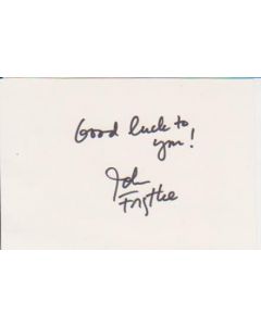 John Forsythe signed in person 2X4 index card