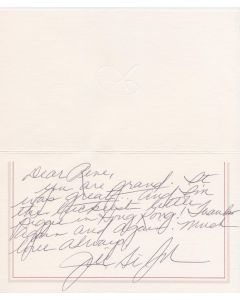 Francis Albert Frank Sinatra personally signed greeting card