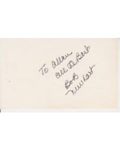 Bob Newhart signed in person 2X4 index card