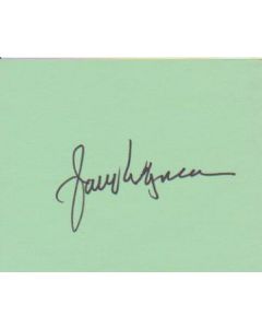Jane Wyman signed in person 2X4 index card