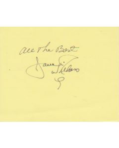 June Wilkerson signed in person 2X4 index card