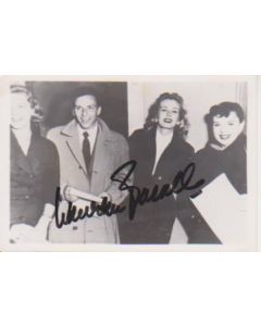 Lauren Bacall signed in person 3X5 photo