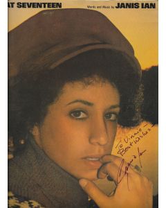 "At Seventeen" original sheet music signed by Janis Ian