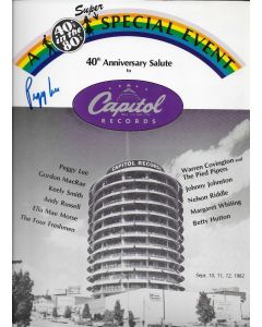 Capitol Records program signed by Peggy Lee
