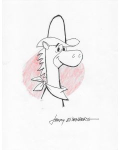 Quick Draw McGraw original drawing signed by artist Jerry Eisenberg 