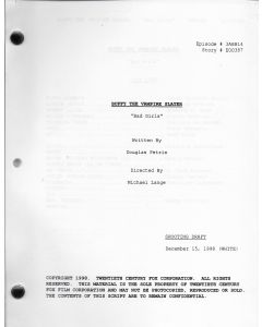 Buffy The Vampire Slayer "Bad Girls" 1998 original shooting draft
