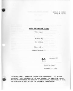 Buffy The Vampire Slayer "The Zeppo" 1998 original shooting draft