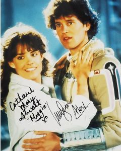 Catherine Mary Stewart & Lance Guest NIGHT OF THE COMET signed 8x10 # G02