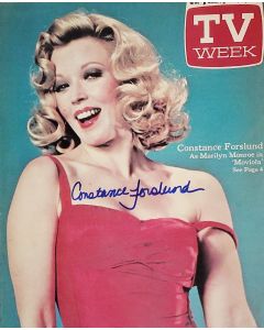 Constance Forslund TV WEEK, MOVIOLA signed 8x10 # G02