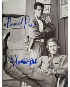 Michael Beck & Michael Pare HOUSTON KNIGHTS signed 8x10 # G02