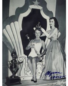Myrna Hansen MISS USA signed 8x10# G10