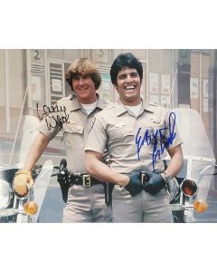 Erik Estrada & Larry Wilcox CHIPS signed BY BOTH 8x10 w/JSA # G03