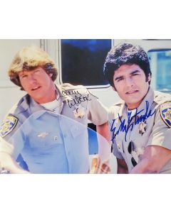 Erik Estrada & Larry Wilcox CHIPS signed BY BOTH 8x10 w/JSA # G04