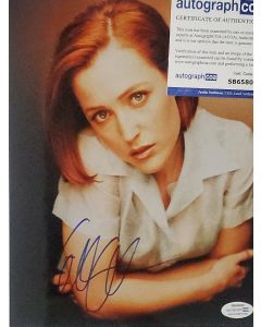 Gillian Anderson X-FILES signed 8x10 with ACOA # G01