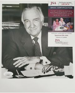 Walter Cronkite CBS NEWS signed 8x10 w/JSA COA # G02