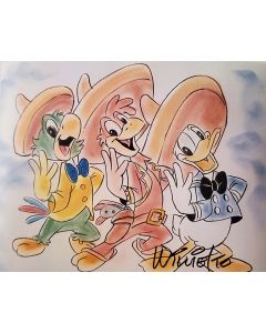 Willie Ito ANIMATOR The Three Caballeros DISNEY Signed 8X10 Photo #1