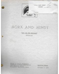 Mork & Mindy "Mork and the Immigrant" Original Script