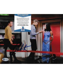 William Shatner & France Nuyen Star Trek TOS 8X10 w/Beckett COA