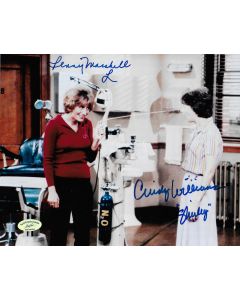 Cindy Williams & Penny Marshall (1943-2018) Laverne & Shirley w/ Ed Richard COA 9