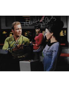 William Shatner & BarBara Luna and Nichelle Nichols Star Trek TOS 8X10 #4