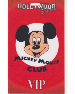 Limited Edition Hollywood Show VIP Pass Mickey Mouse Club