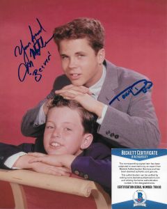 Jerry Mathers & Tony Dow Leave it to Beaver 8X10 w/Beckett COA