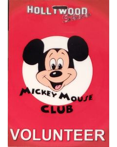  Limited Edition Hollywood Show VOLUNTEER Pass Mickey Mouse Club