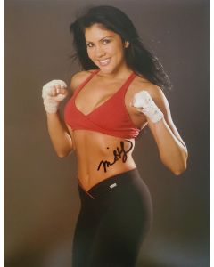 Mia St. John American professional boxer Signed 8X10 Photo #2