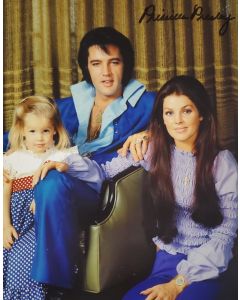 Priscilla Presley WITH LISA MARIE AND ELVIS signed 8x10 # G01