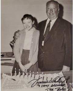 Veronica Cartwright with Alfred Hitchcock signed 8x10 # G02