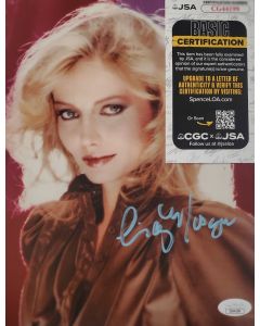 Cindy Morgan RIP signed 8x10 CADDYSHACK/TRON W/JSA COA # G03