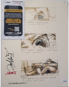 Joe Alves signed 8x10 W/ JSA COA  CONCEPTUAL ART DRAWINGS JAWS # G01