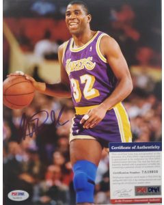 Magic Johnson signed 8x10 LAKERS w/JSA  COA  # G01
