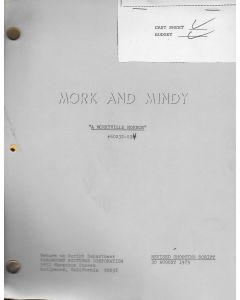 Mork & Mindy "A Morkyville Horror" Original Script