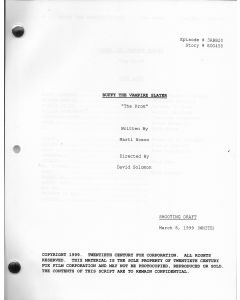 Buffy The Vampire Slayer "The Prom" 1999 original shooting draft