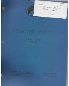 Mork & Mindy "A Mommy For Morky" Original Script