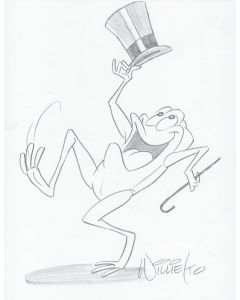 Michael J. Frog original drawing signed by artist Willie Ito 2