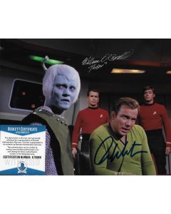 William Shatner & William O'Connell Star Trek TOS 8X10 w/Beckett COA 