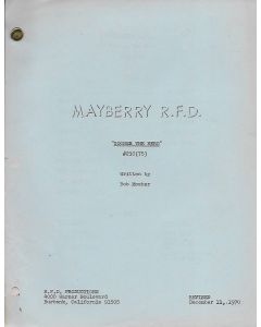 MAYBERRY R.F.D. "Goober the Hero" (1970) Ken Berry's Personal Original Script