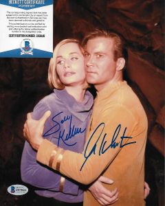 William Shatner/Sally Kellerman Star Trek 8X10 w/Beckett COA #6