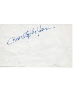 Christopher Jones signed in person index card + photo