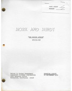 Mork & Mindy "The Exidor Affair" Original Script