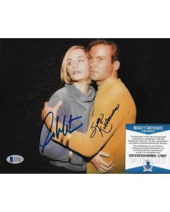 William Shatner & Sally Kellerman Star Trek TOS 8X10 w/Beckett COA 